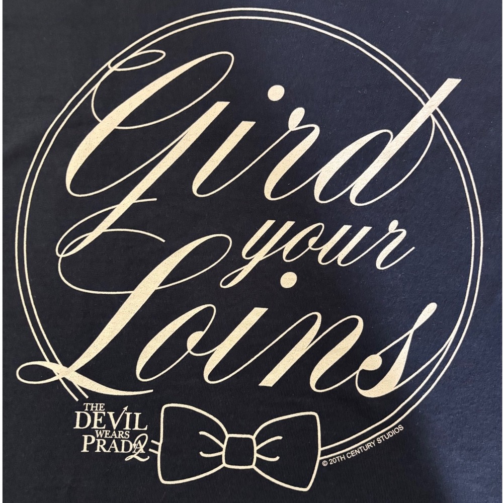 Gildan The Devil Wears Prada T-Shirt Women Large Navy Gird Your‎ Loins NWOT